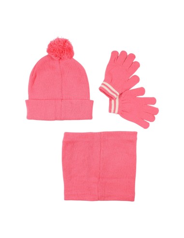 Ensemble bonnet gants cache cou Stitch rose